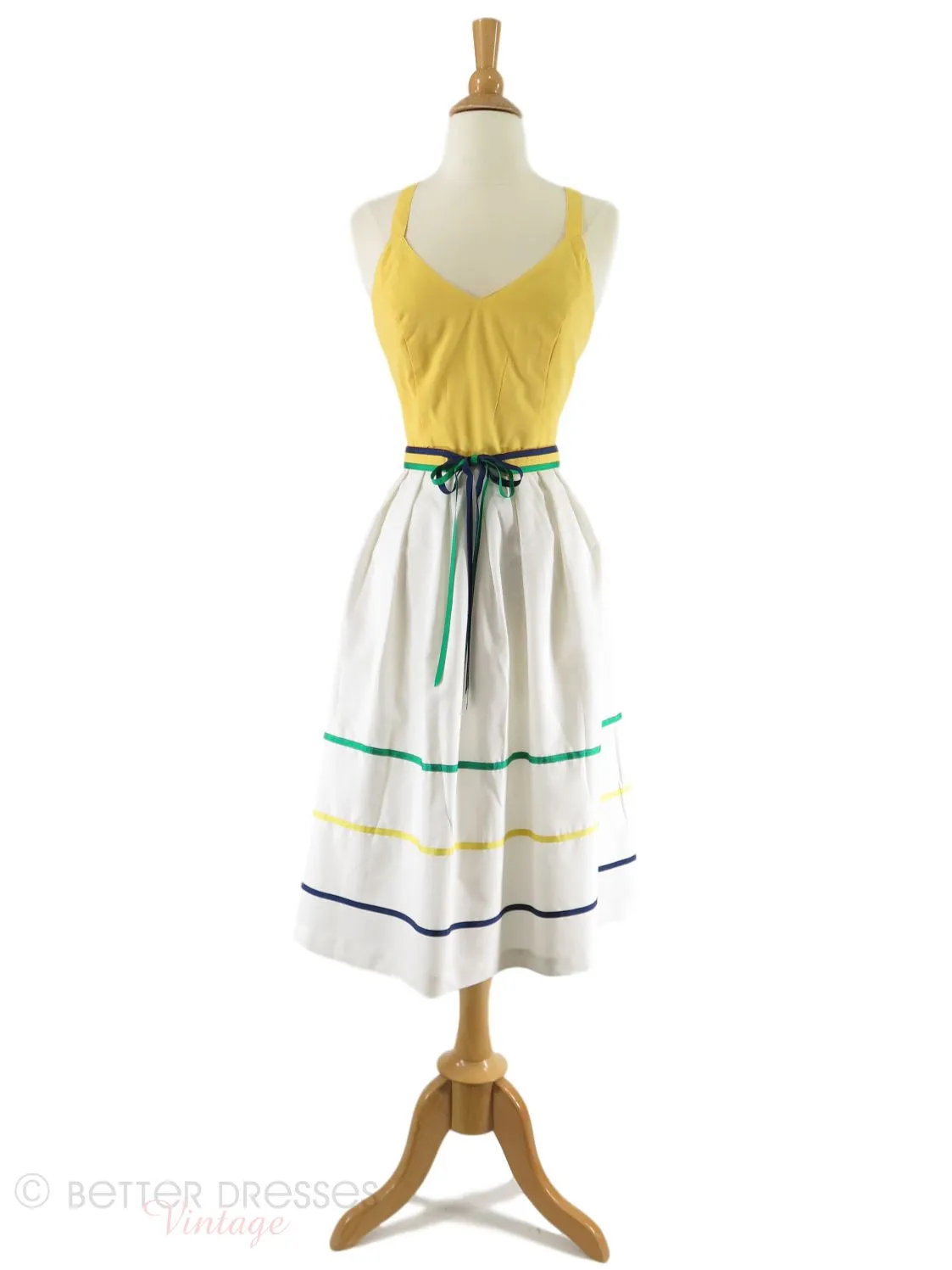 70s Does 50s Cotton Sundress - xs, sm