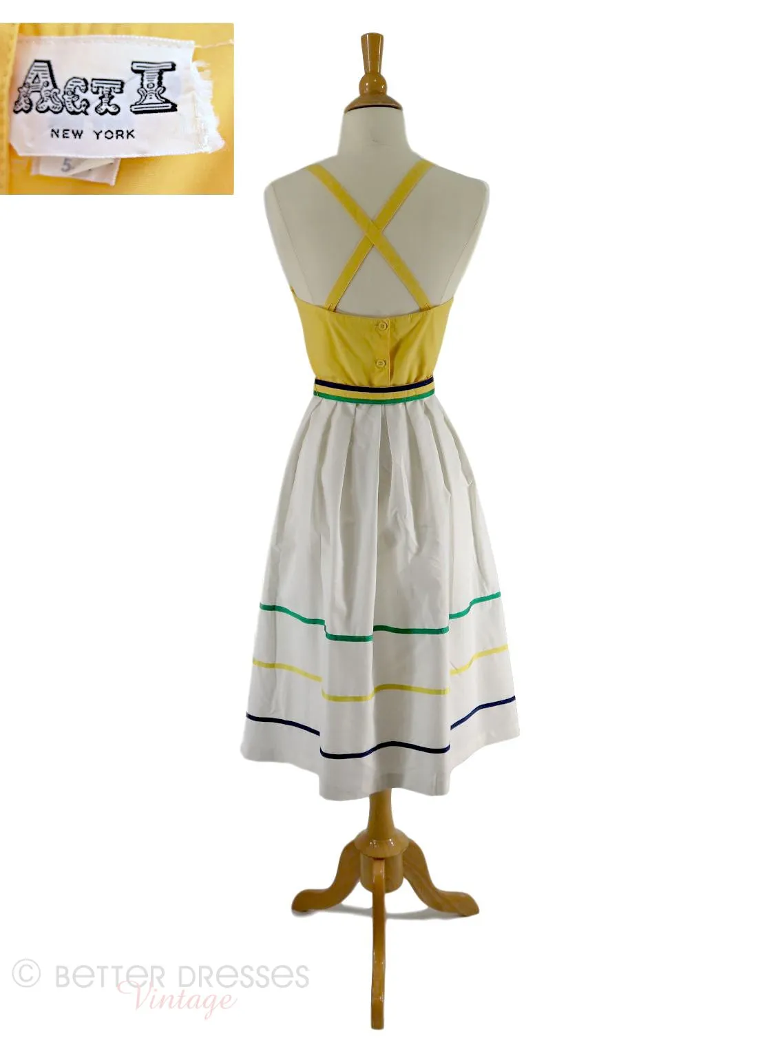 70s Does 50s Cotton Sundress - xs, sm