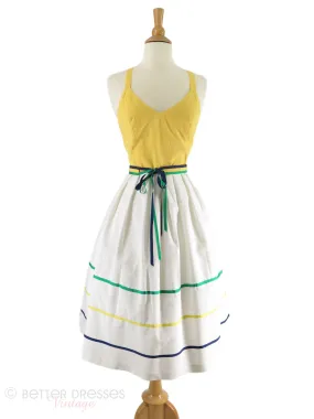 70s Does 50s Cotton Sundress - xs, sm