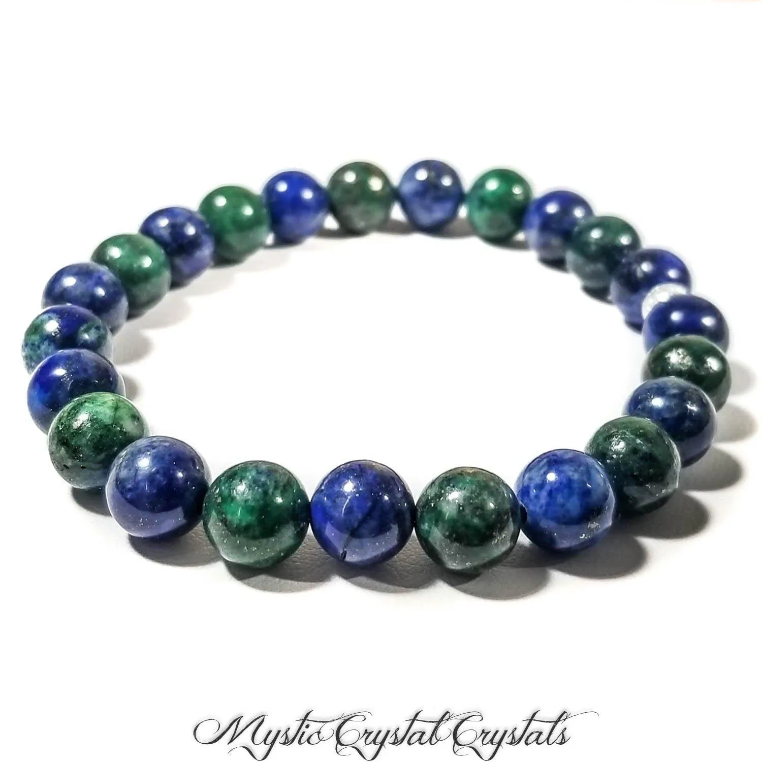 8mm Chrysocolla Gemstone Bracelet