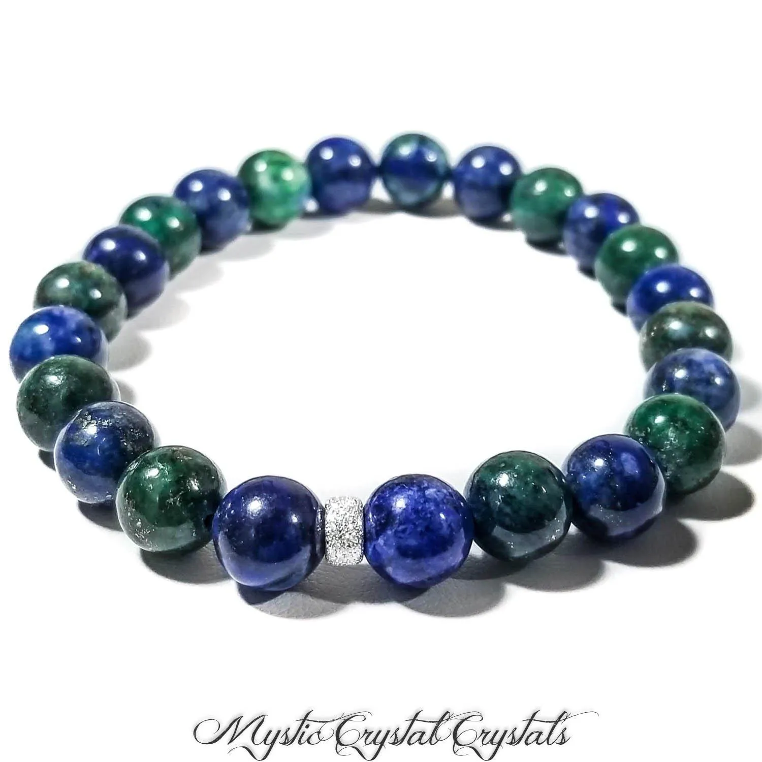 8mm Chrysocolla Gemstone Bracelet