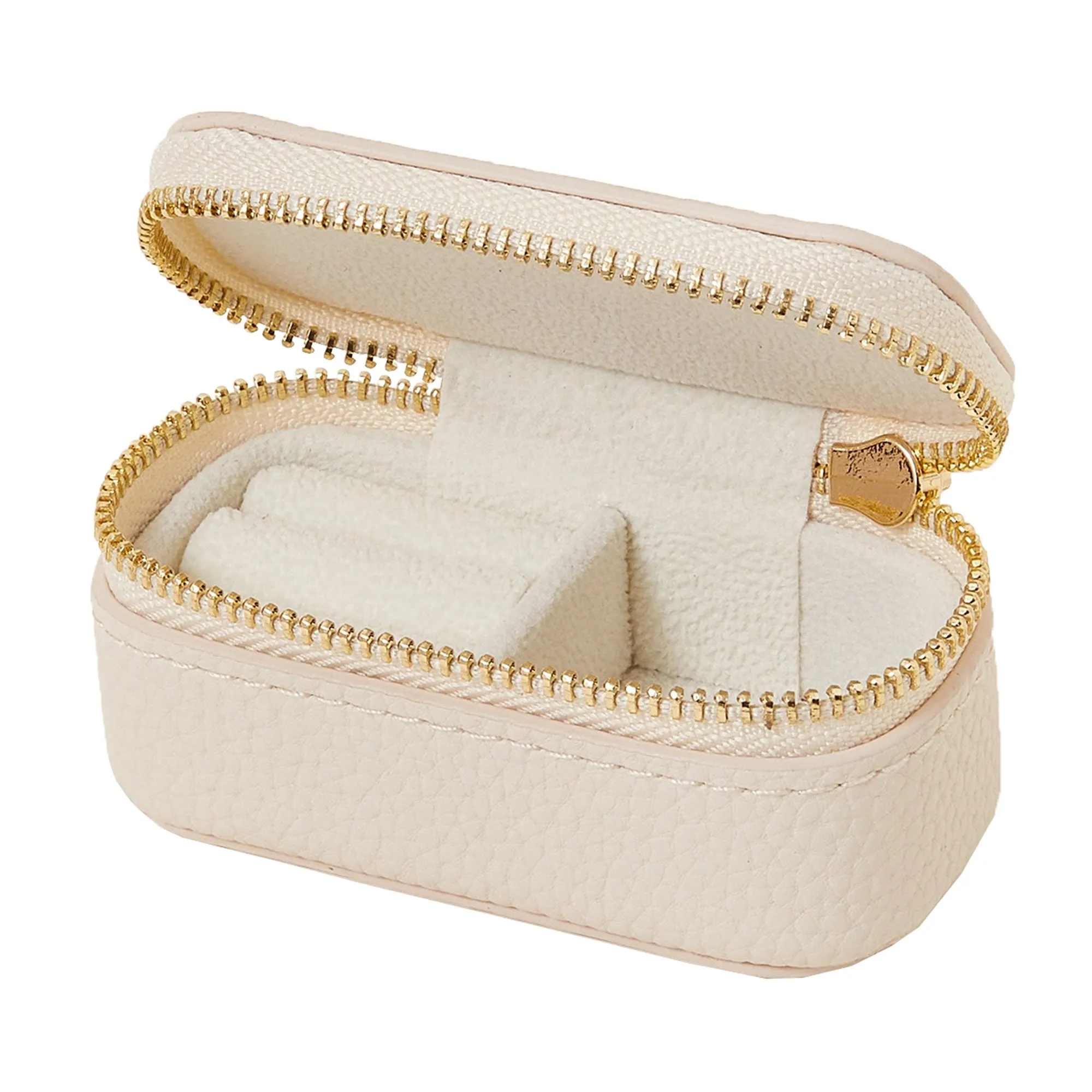 Accessorize London Women's Cream Micro Mini Jewllery Box