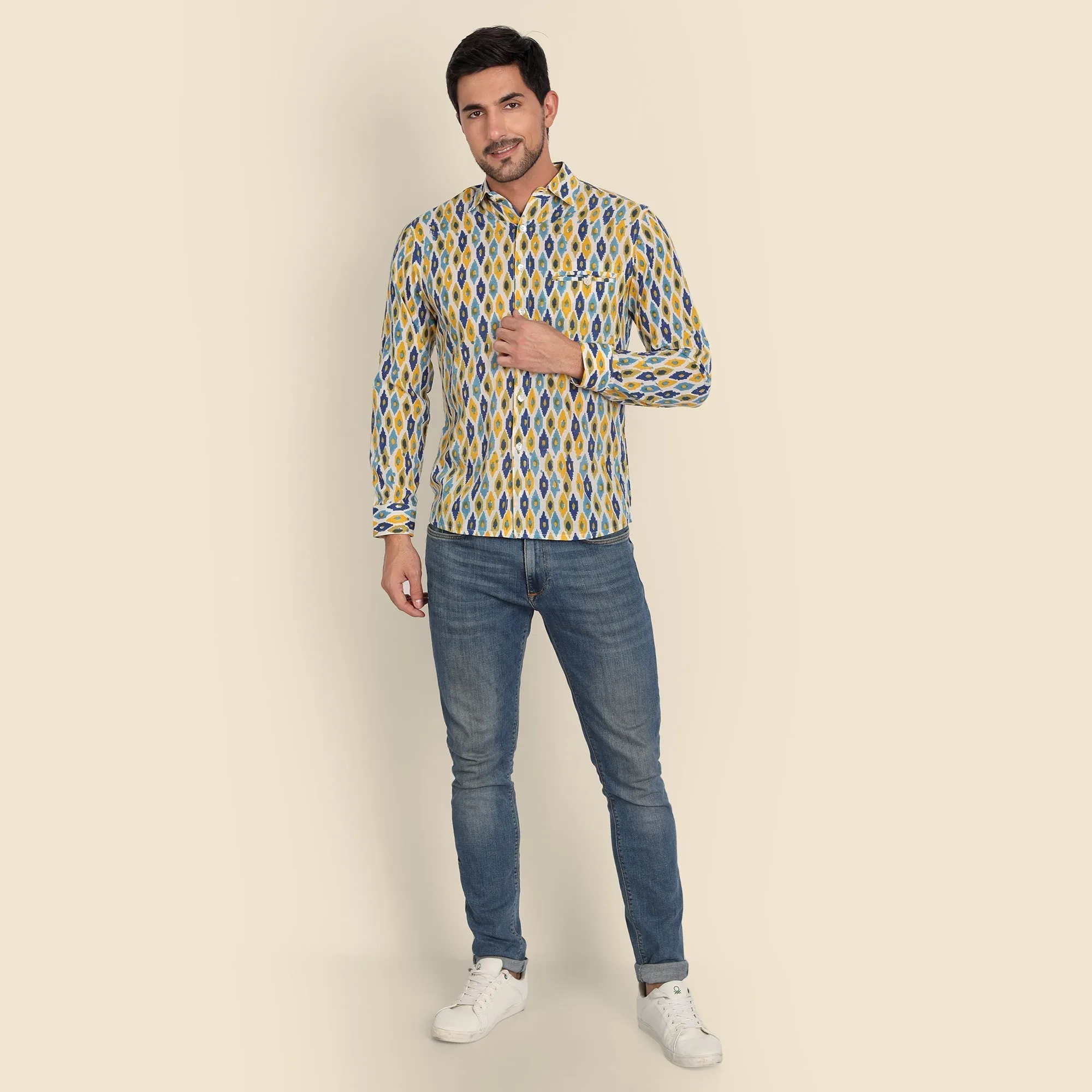 Aman Ikat Printed Shirt for Men