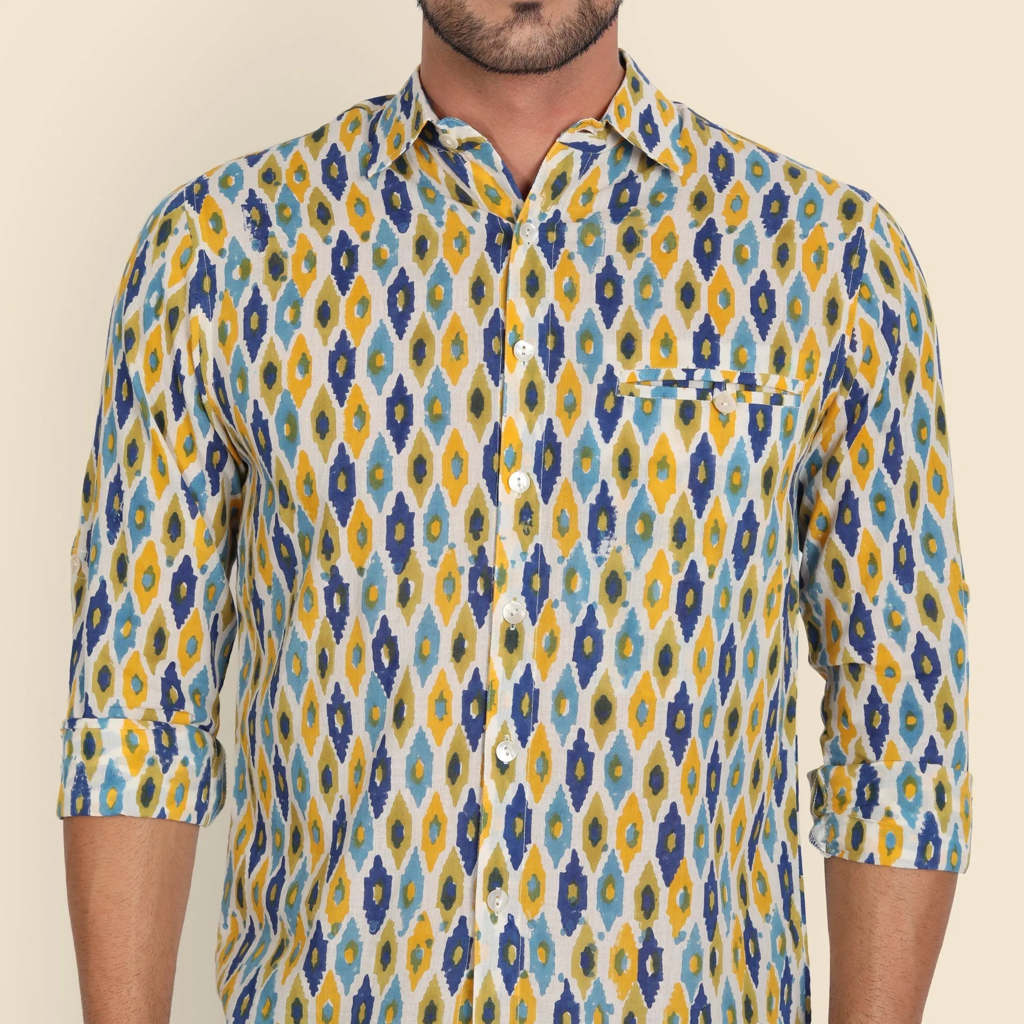 Aman Ikat Printed Shirt for Men