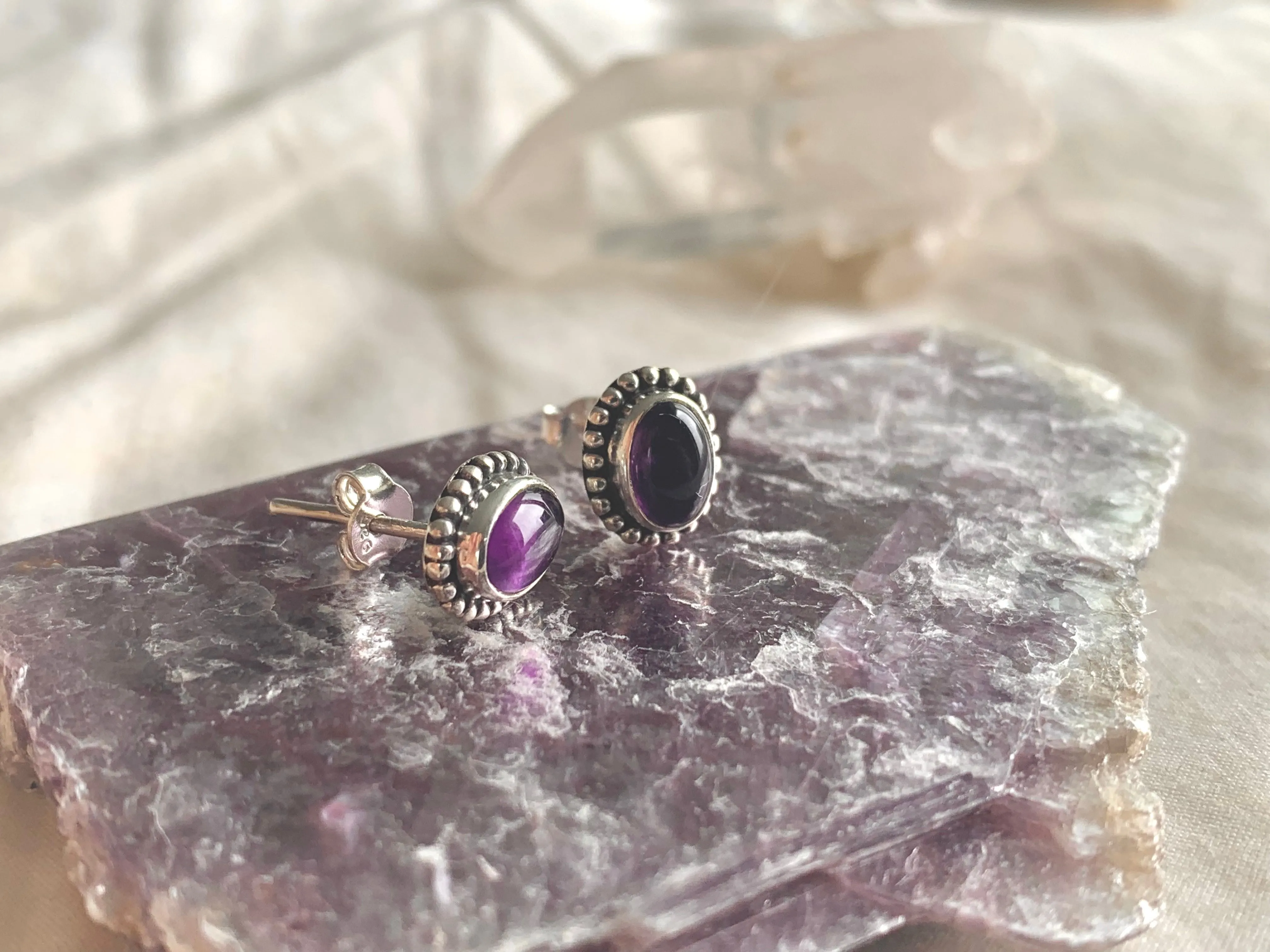 Amethyst Gala Studs