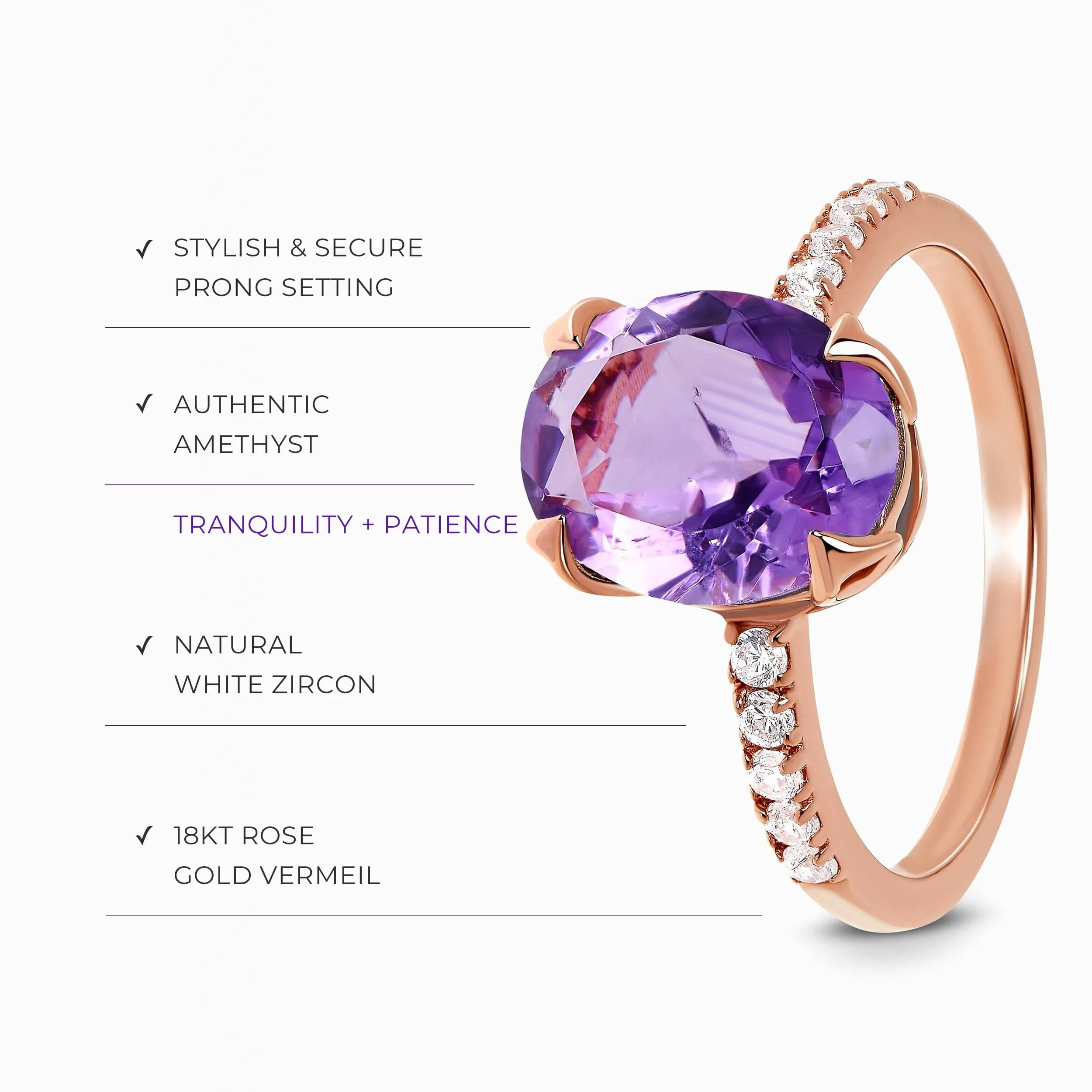 Amethyst Ring - Harlow