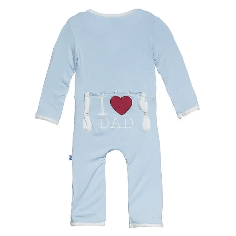 Applique Coverall -Pond I Love Dad