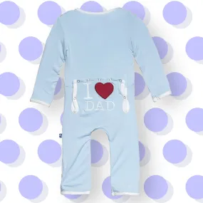 Applique Coverall -Pond I Love Dad