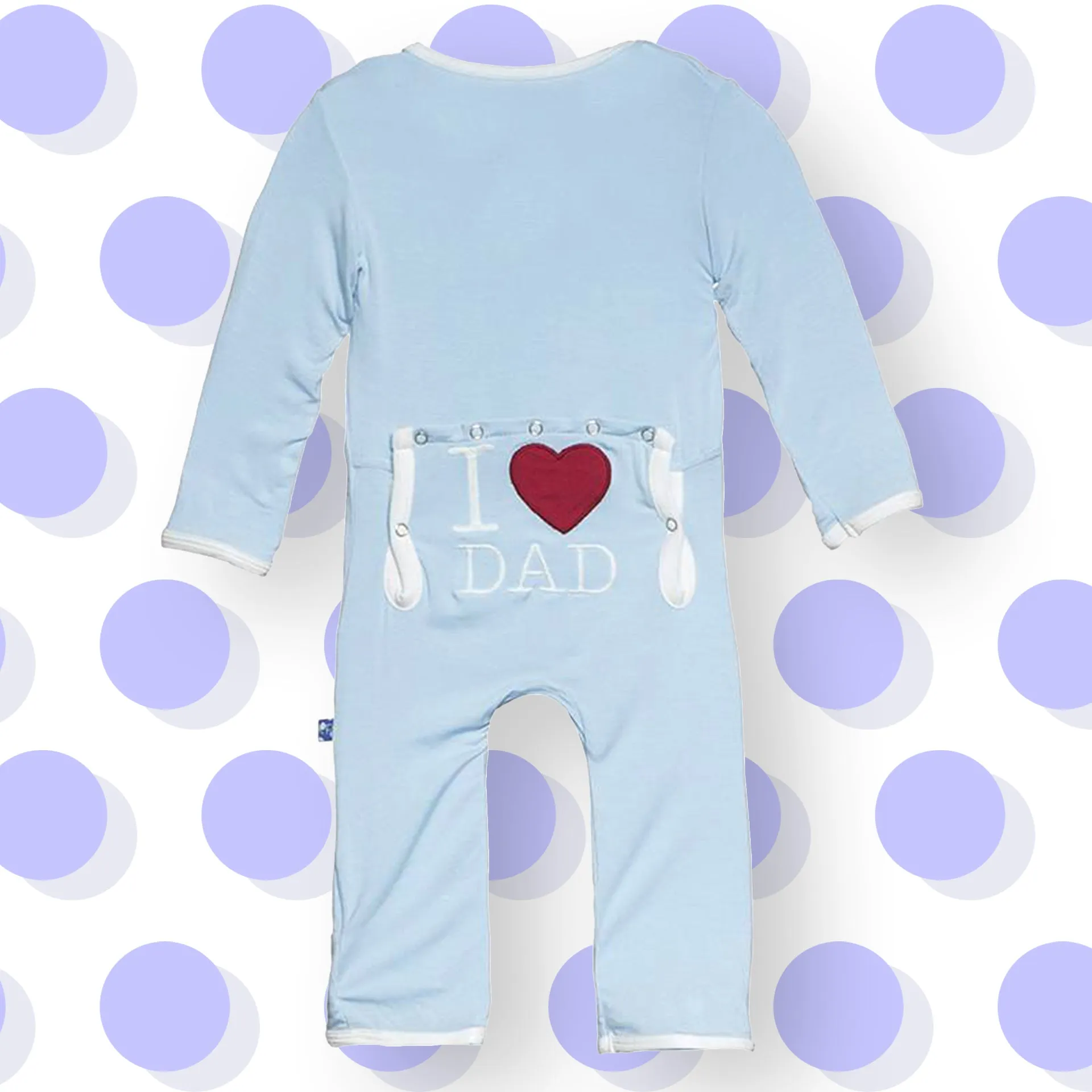 Applique Coverall -Pond I Love Dad