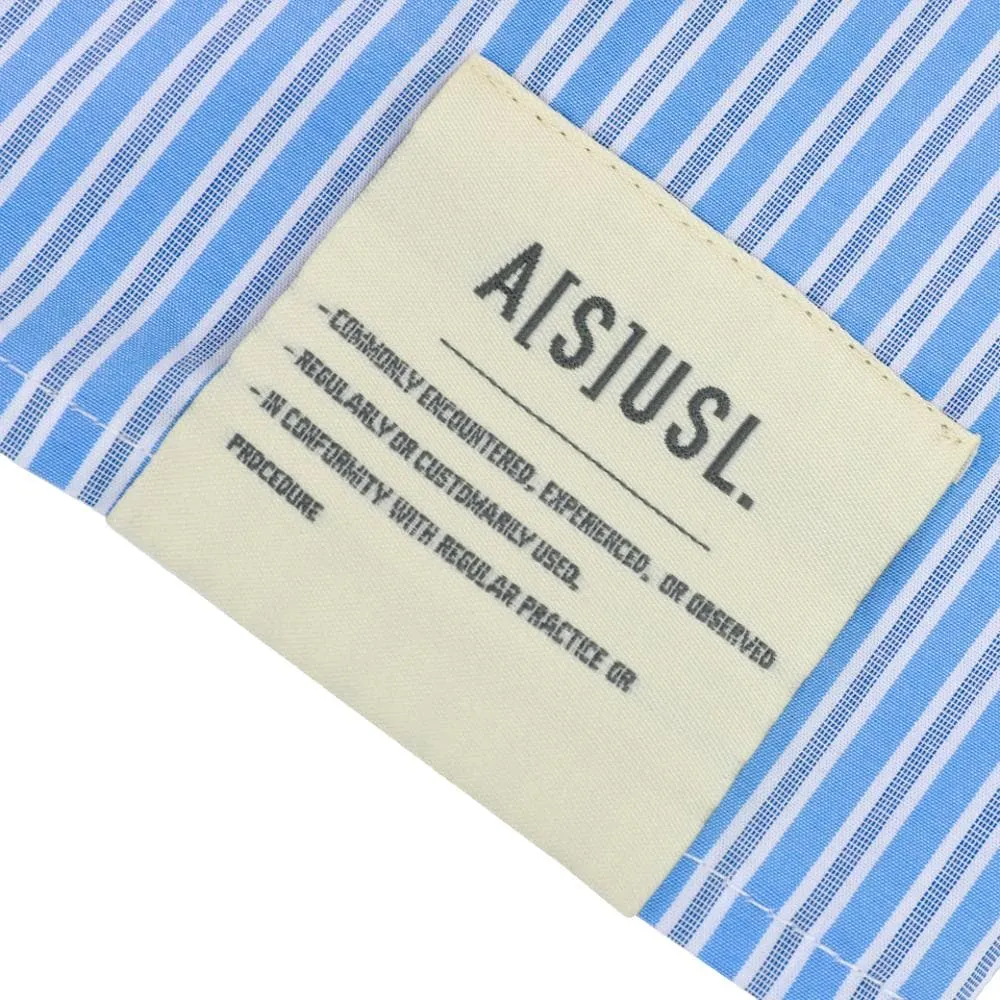 A[S]USL STRIPES OVERSIZE BIG BOY SHIRT-BLUE