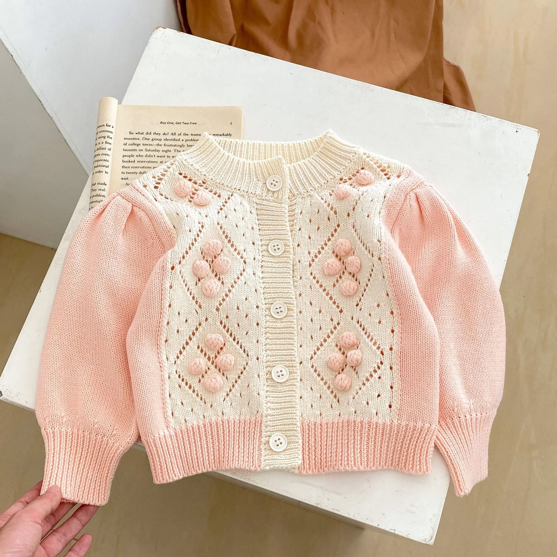 Baby Kid Girls Color-blocking Cardigan Wholesale 230828137