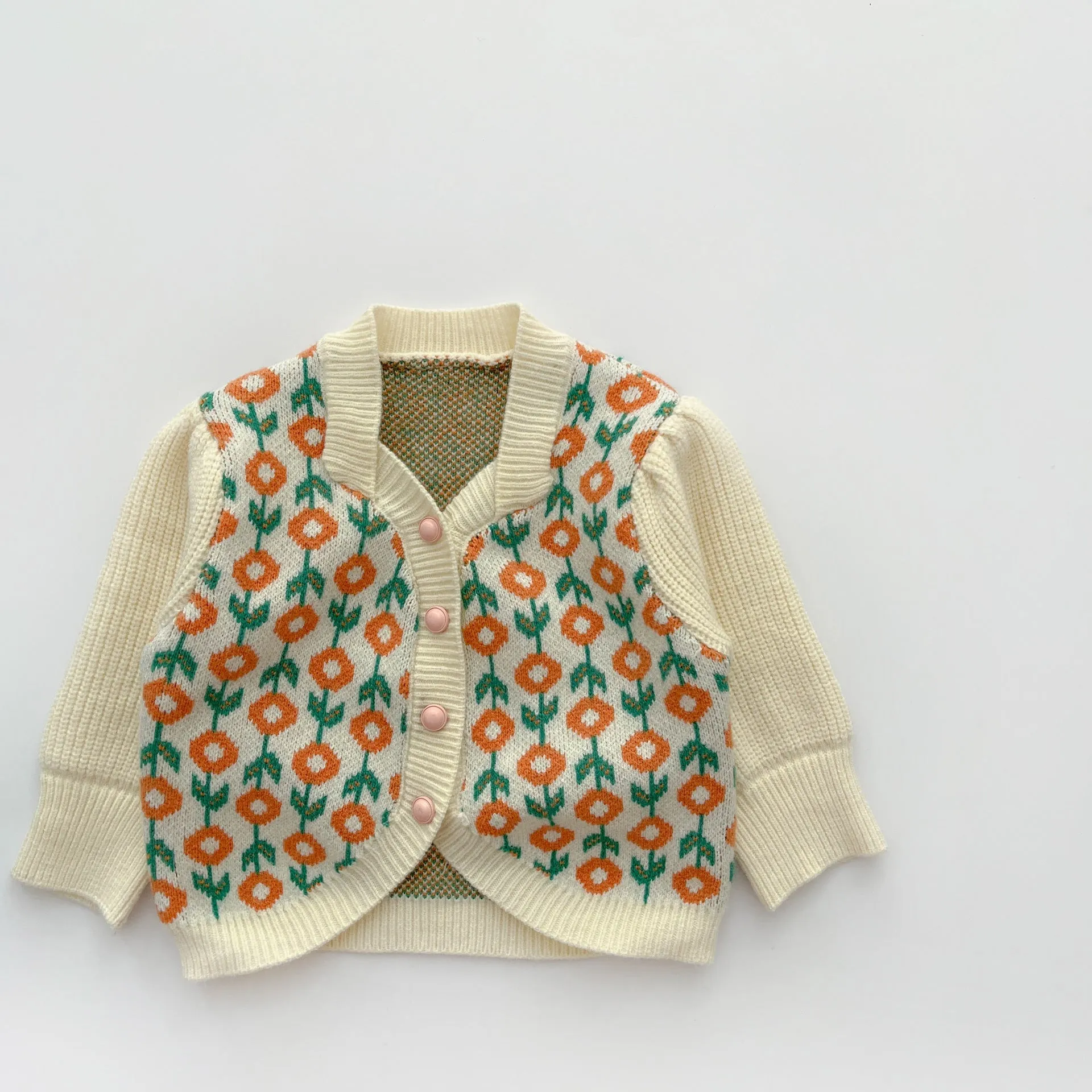 Baby Kid Girls Flower Crochet Print Cardigan Wholesale 230828353