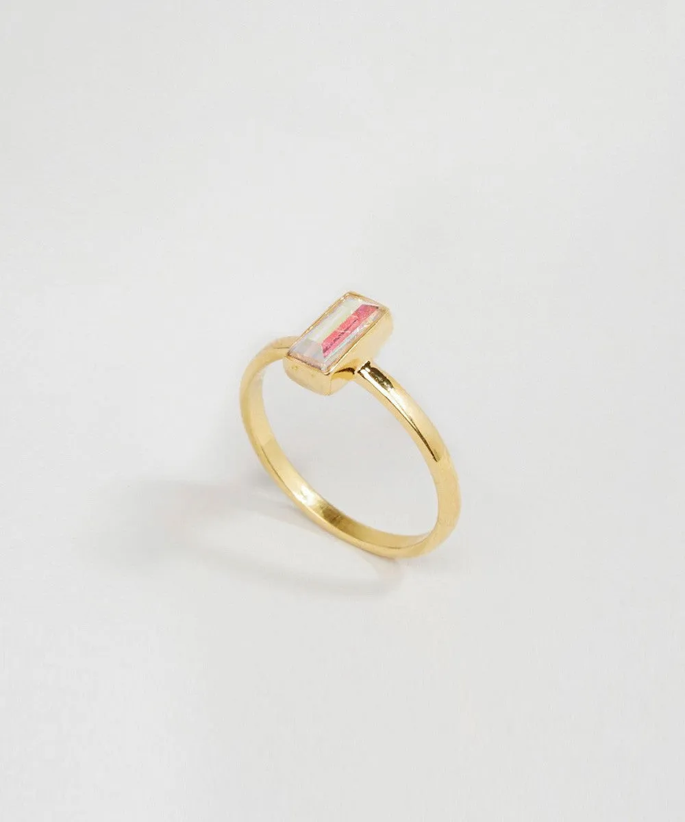 BAGUETTE CRYSTAL RING