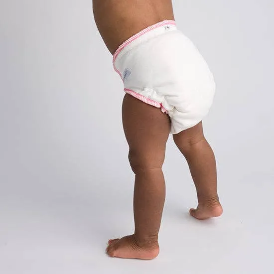 Bamboo Fleece Fitted Diapers: RUST / LARGE