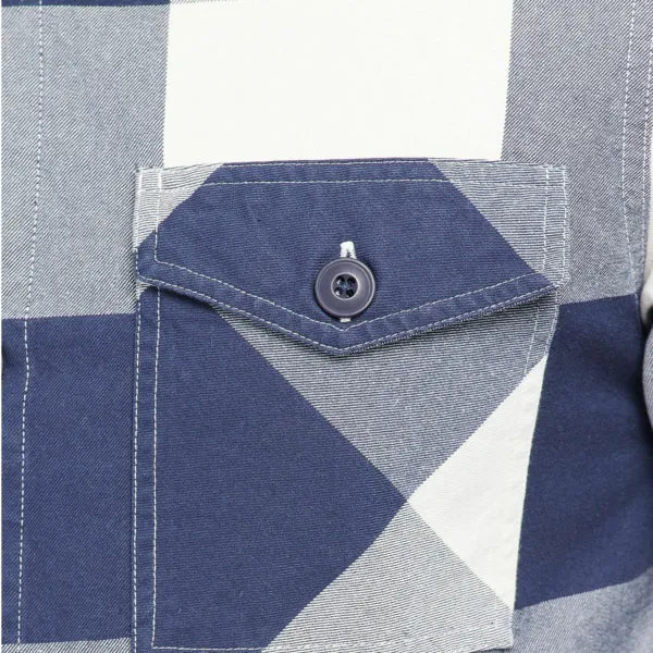 Barbour Essential Check Overshirt Navy