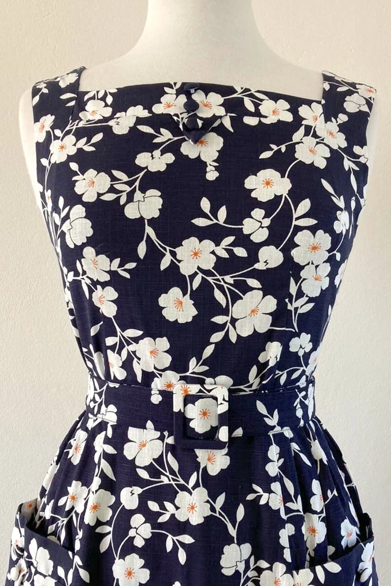 Bee Navy & White Floral Dress