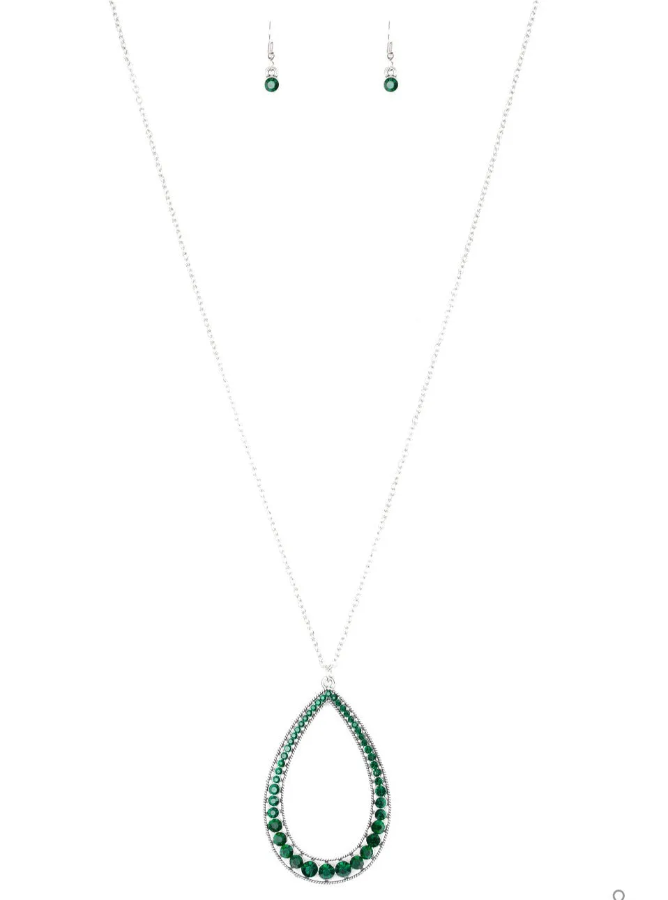 Big Ticket Twinkle Green Necklace Set