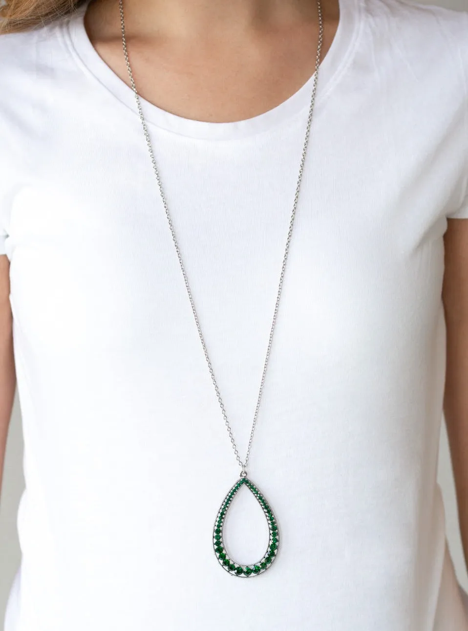 Big Ticket Twinkle Green Necklace Set