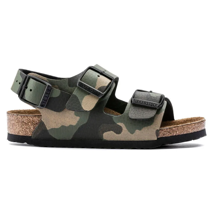 Birkenstock Kids' Milano Birko-Flor (Desert Soil Camo Khaki)