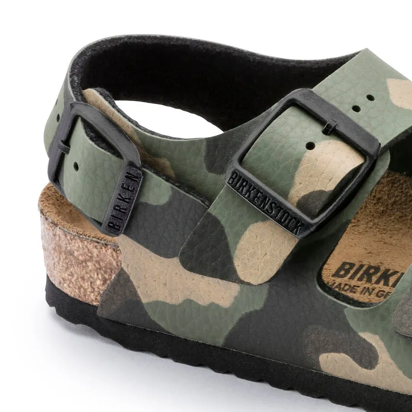 Birkenstock Kids' Milano Birko-Flor (Desert Soil Camo Khaki)