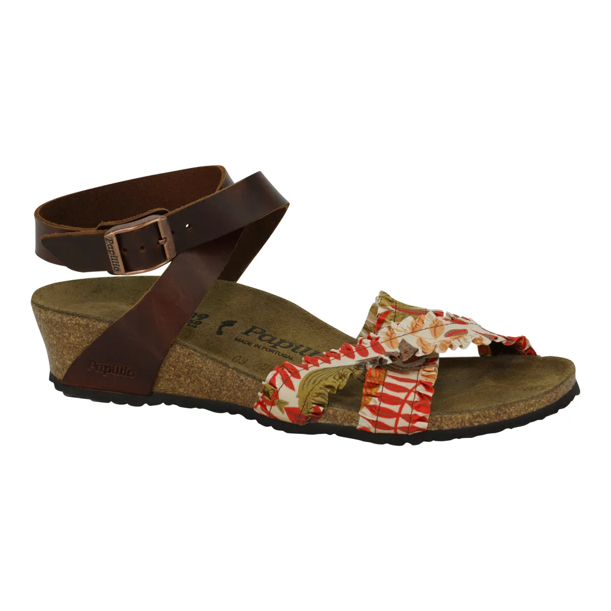 Birkenstock Papillio Women's Lola Sandals Flower Frill Brown 41 N