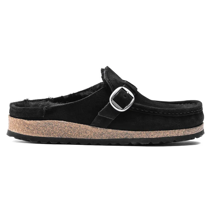 Birkenstock Women's Buckley Shearling Suede Leather (Black)