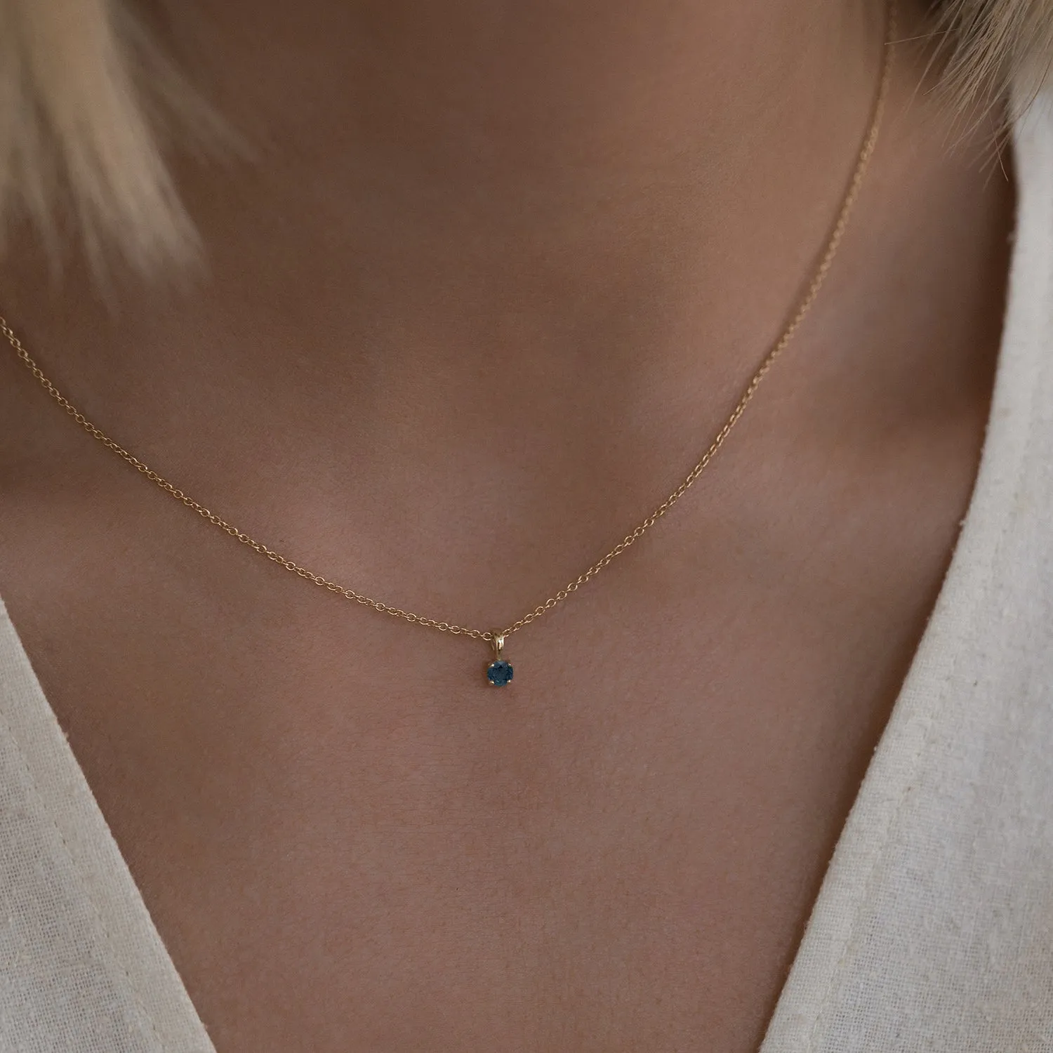 Birthstone Necklace | Gold & Sapphire