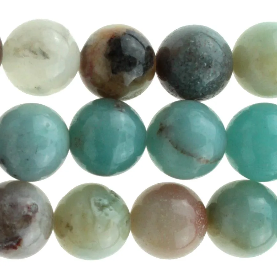 Black Gold Amazonite 10mm Round 8-Inch