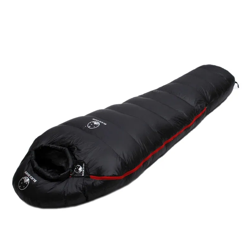 Black Snow Mummy Style Sleep Bag for Outdoor Camping 32-50 Degree Fahrenheit