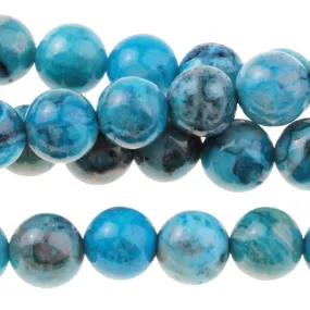 Blue Crazy Lace Agate 8mm Round - 8-Inch