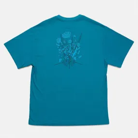 Blue Flowers - Evolution T-Shirt - Ocean Blue