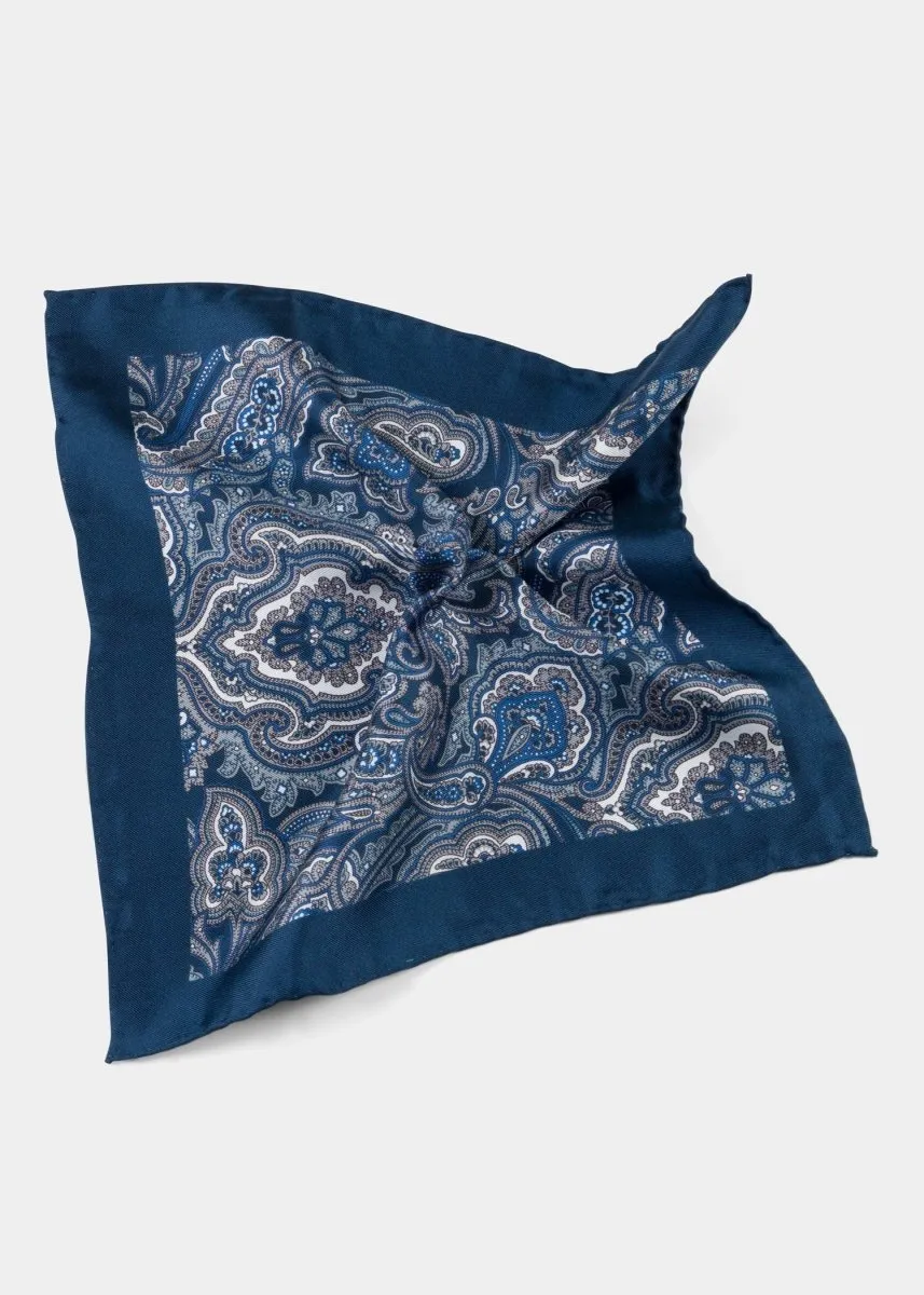 Blue Pattern Pocket Square