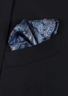 Blue Pattern Pocket Square