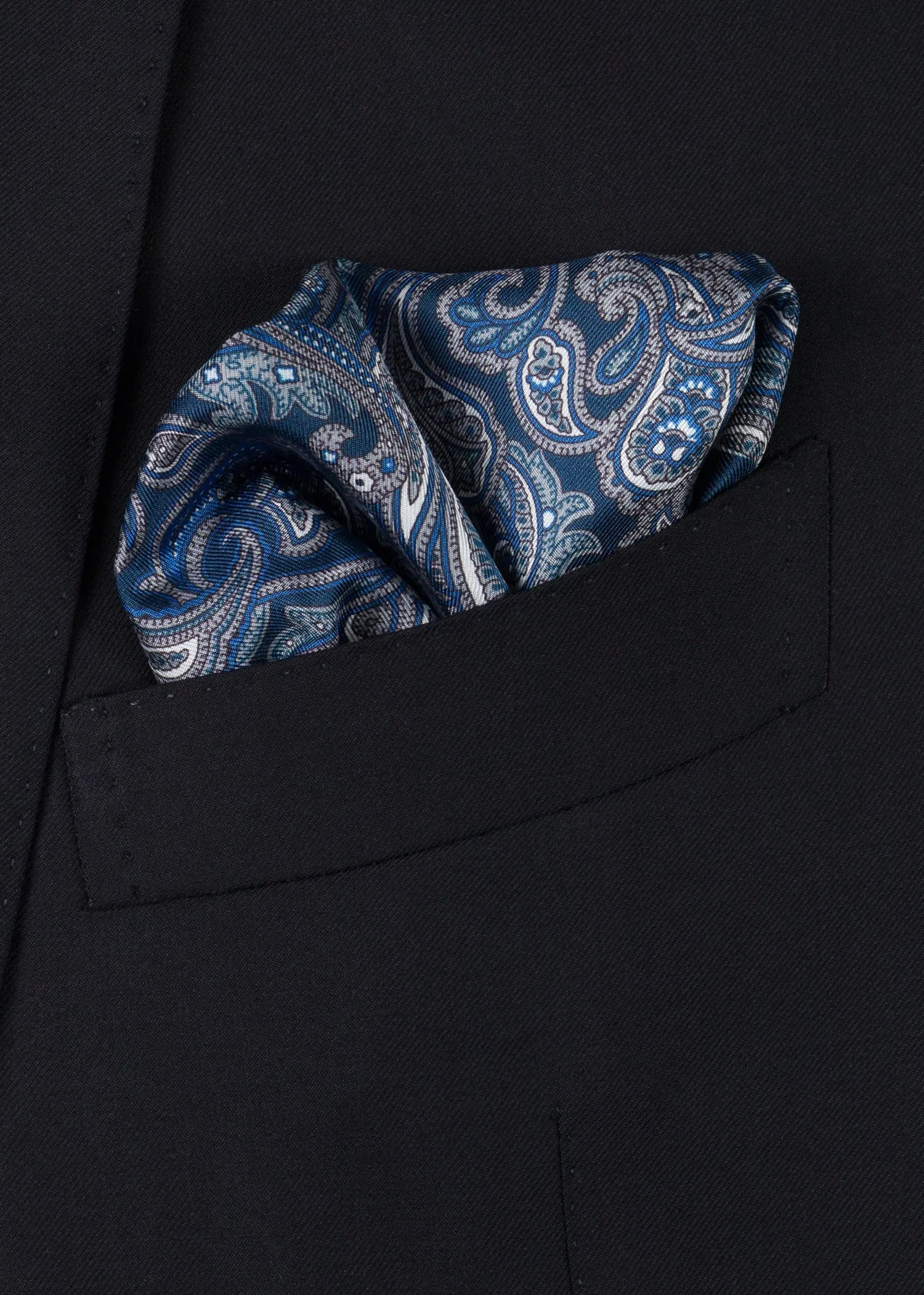 Blue Pattern Pocket Square