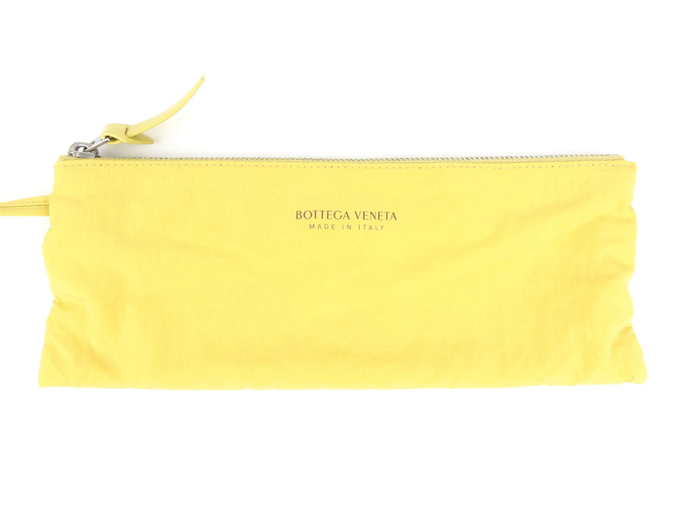 Bottega Veneta Yellow Shiny Leather Intrecciato Crossbody Shoulder Bag