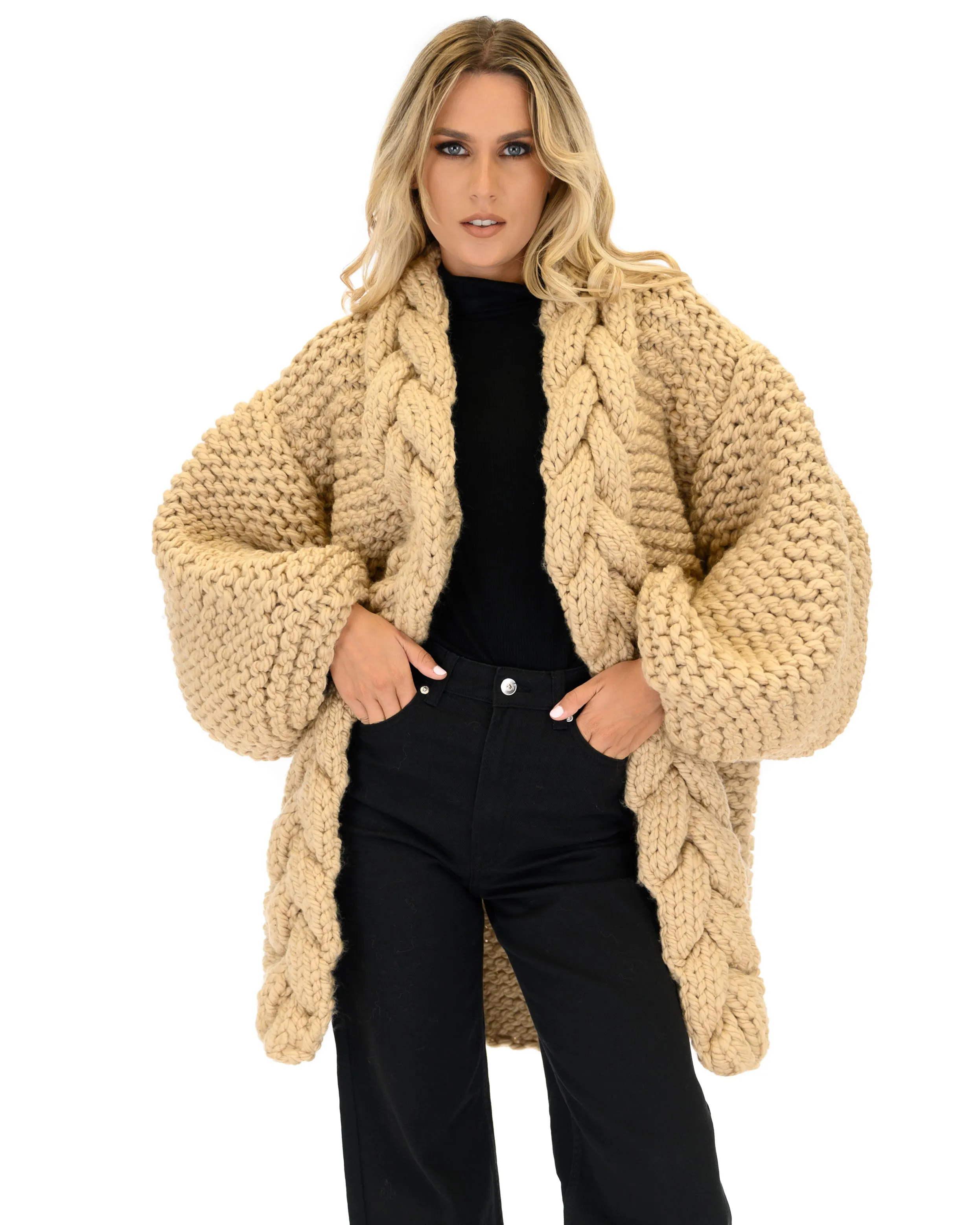 Cable Knit Coat