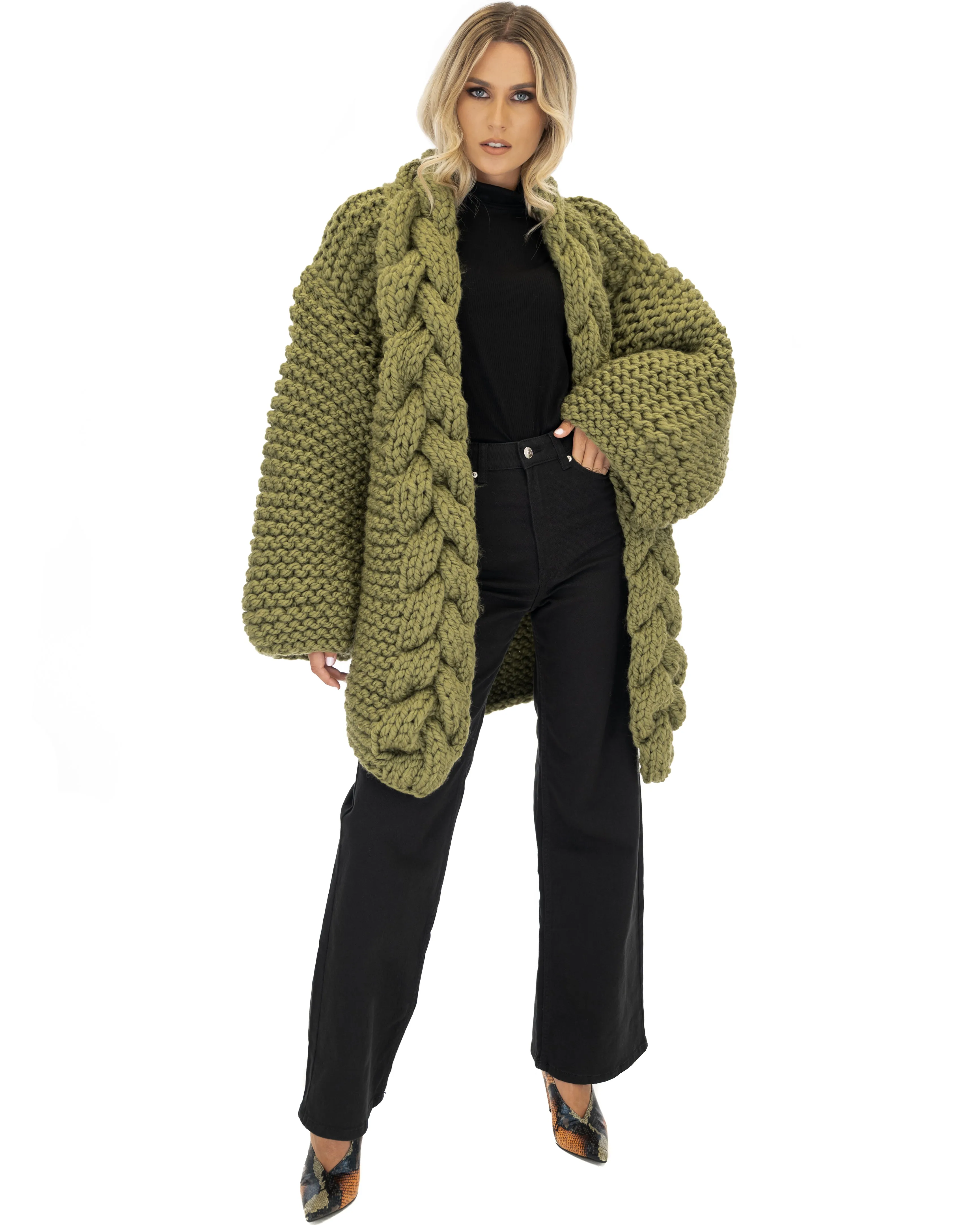 Cable Knit Coat