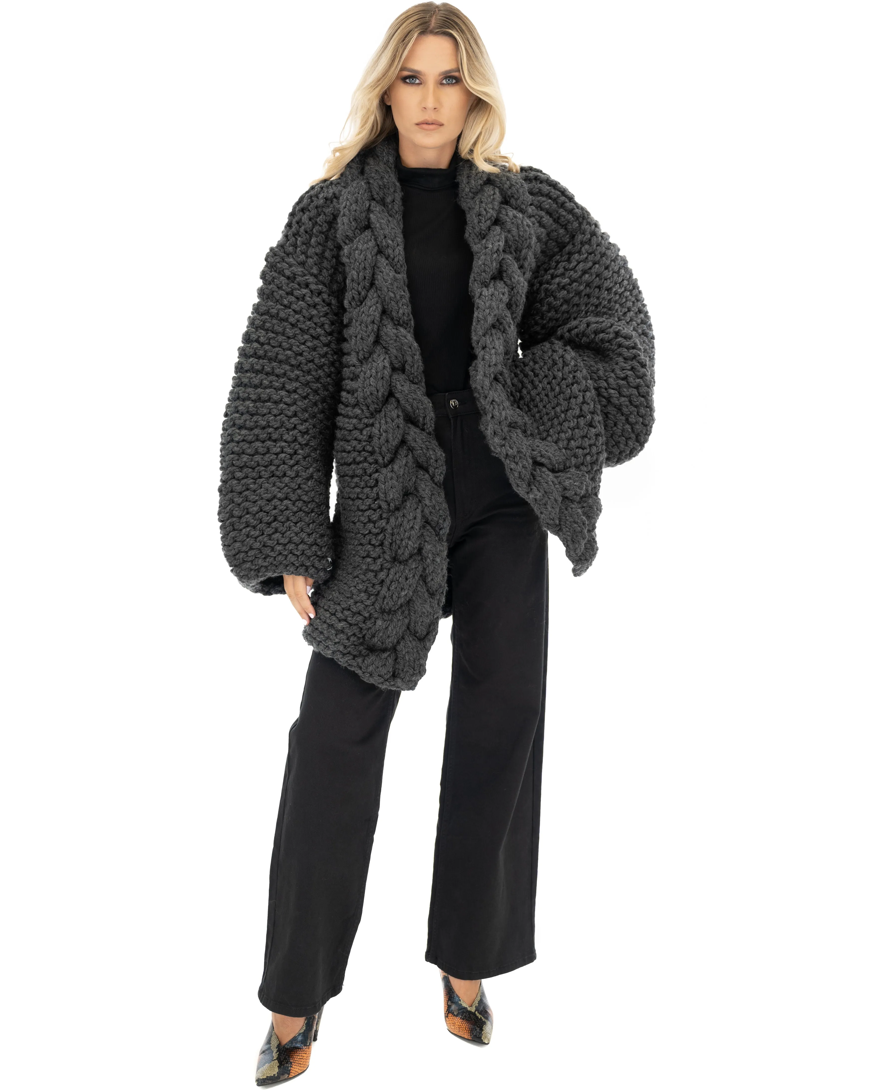 Cable Knit Coat