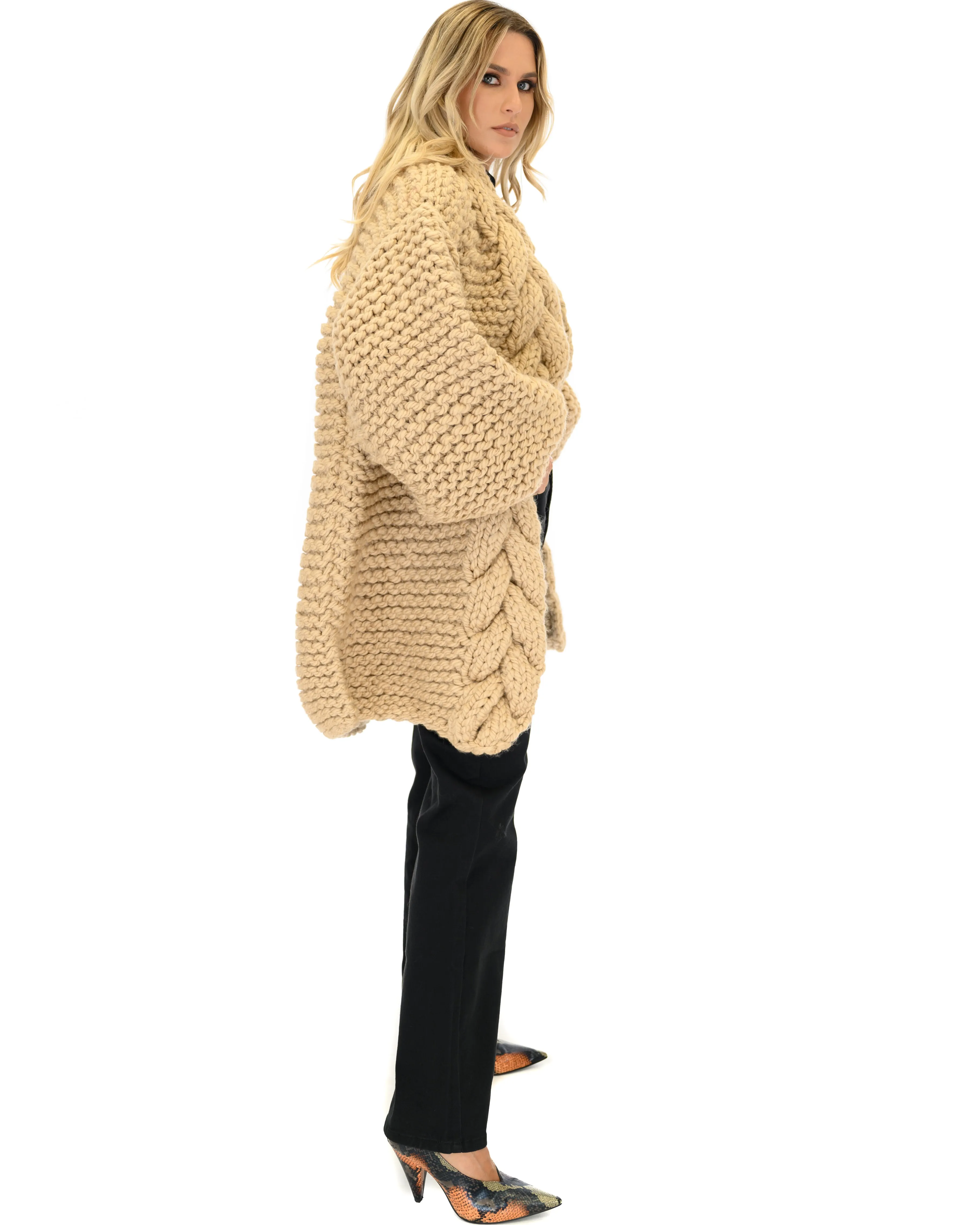 Cable Knit Coat