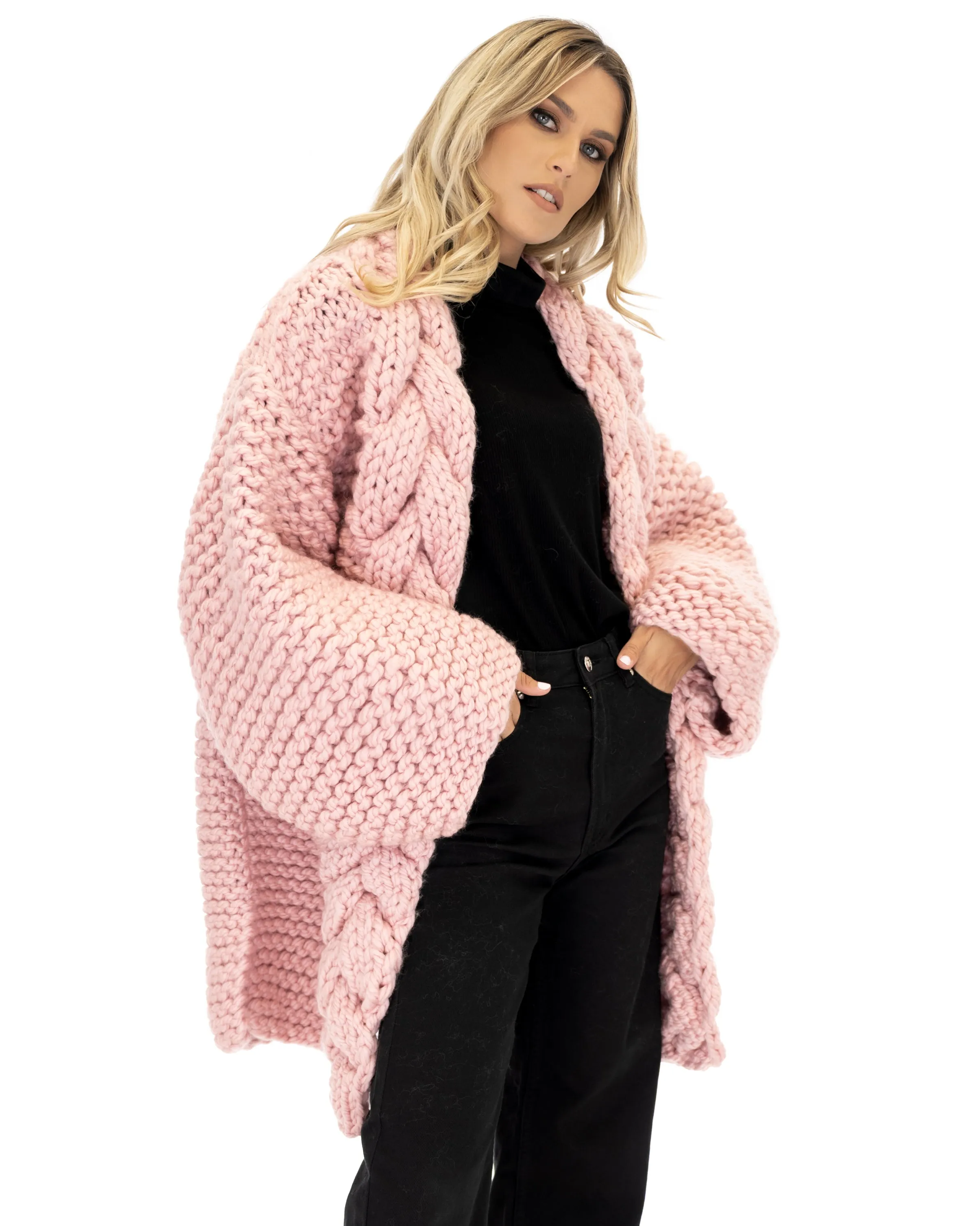 Cable Knit Coat