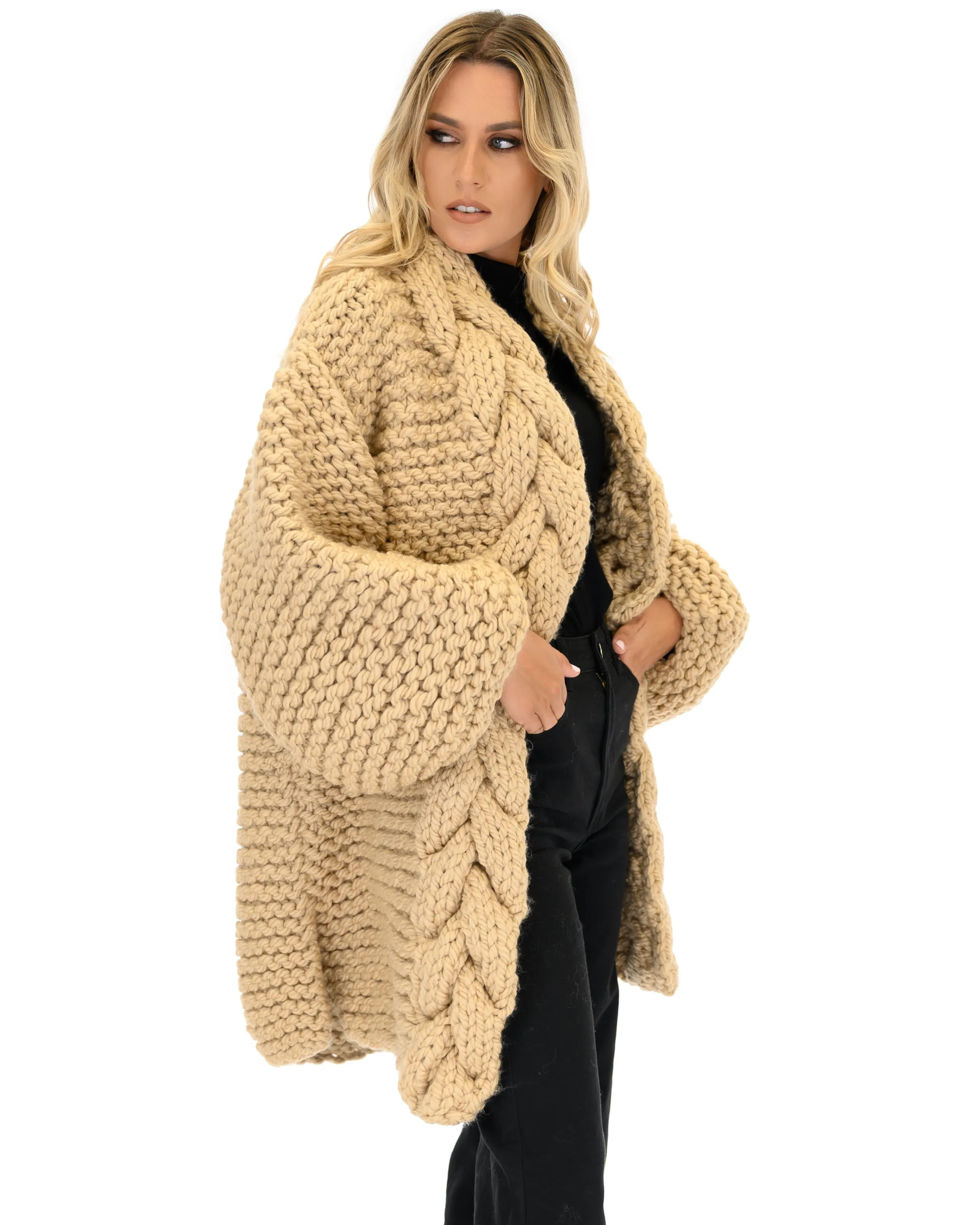 Cable Knit Coat