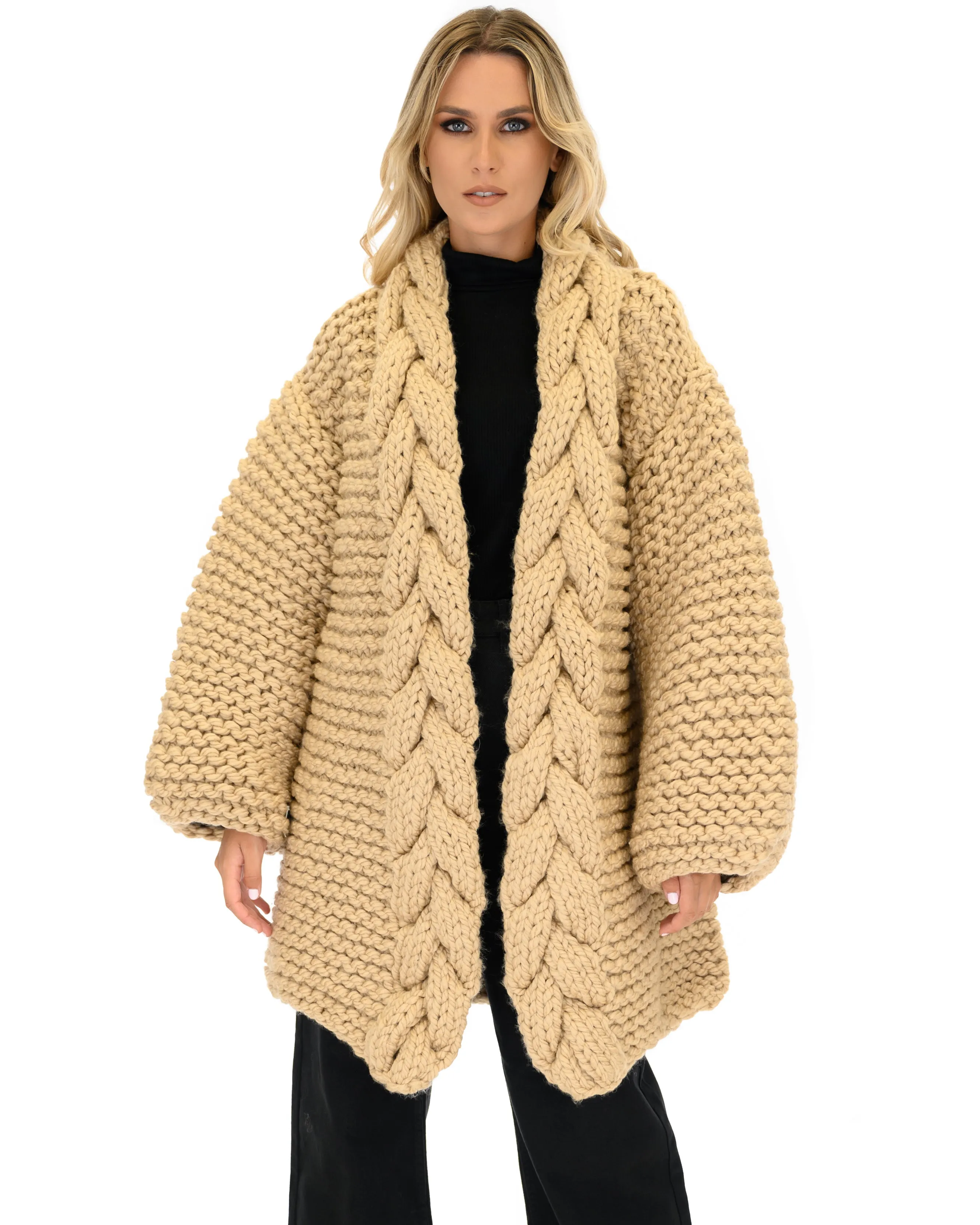 Cable Knit Coat