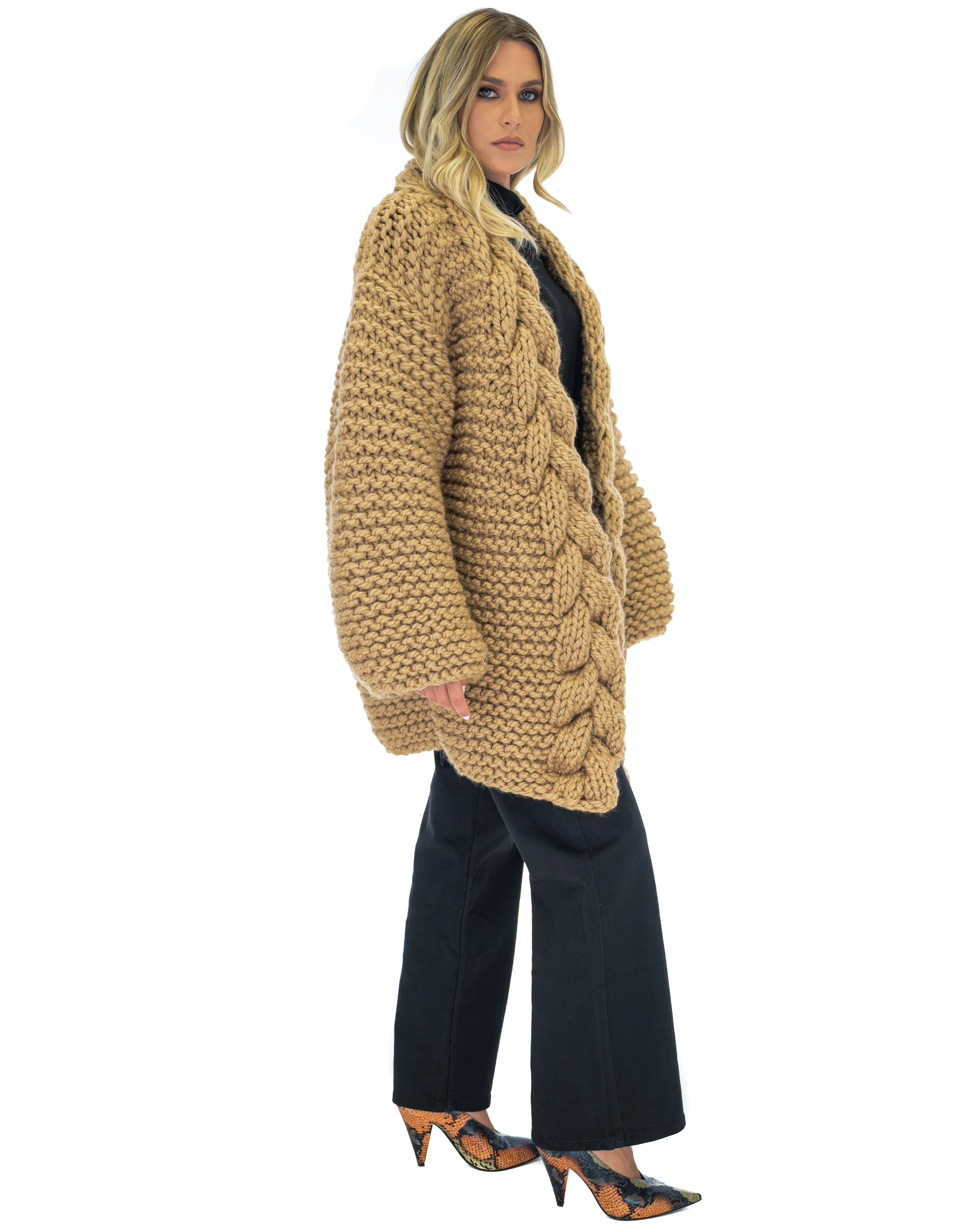 Cable Knit Coat