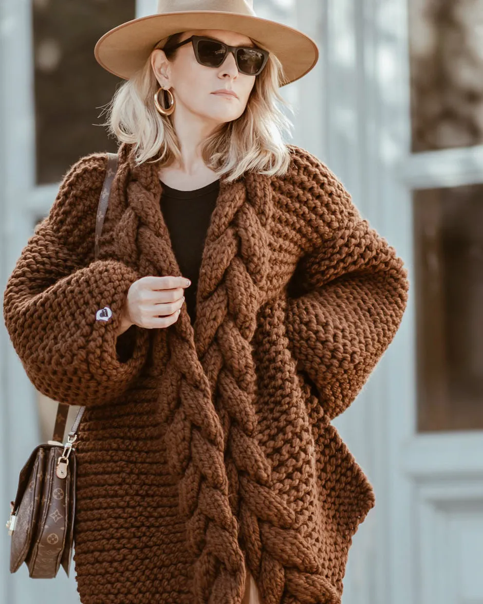 Cable Knit Coat