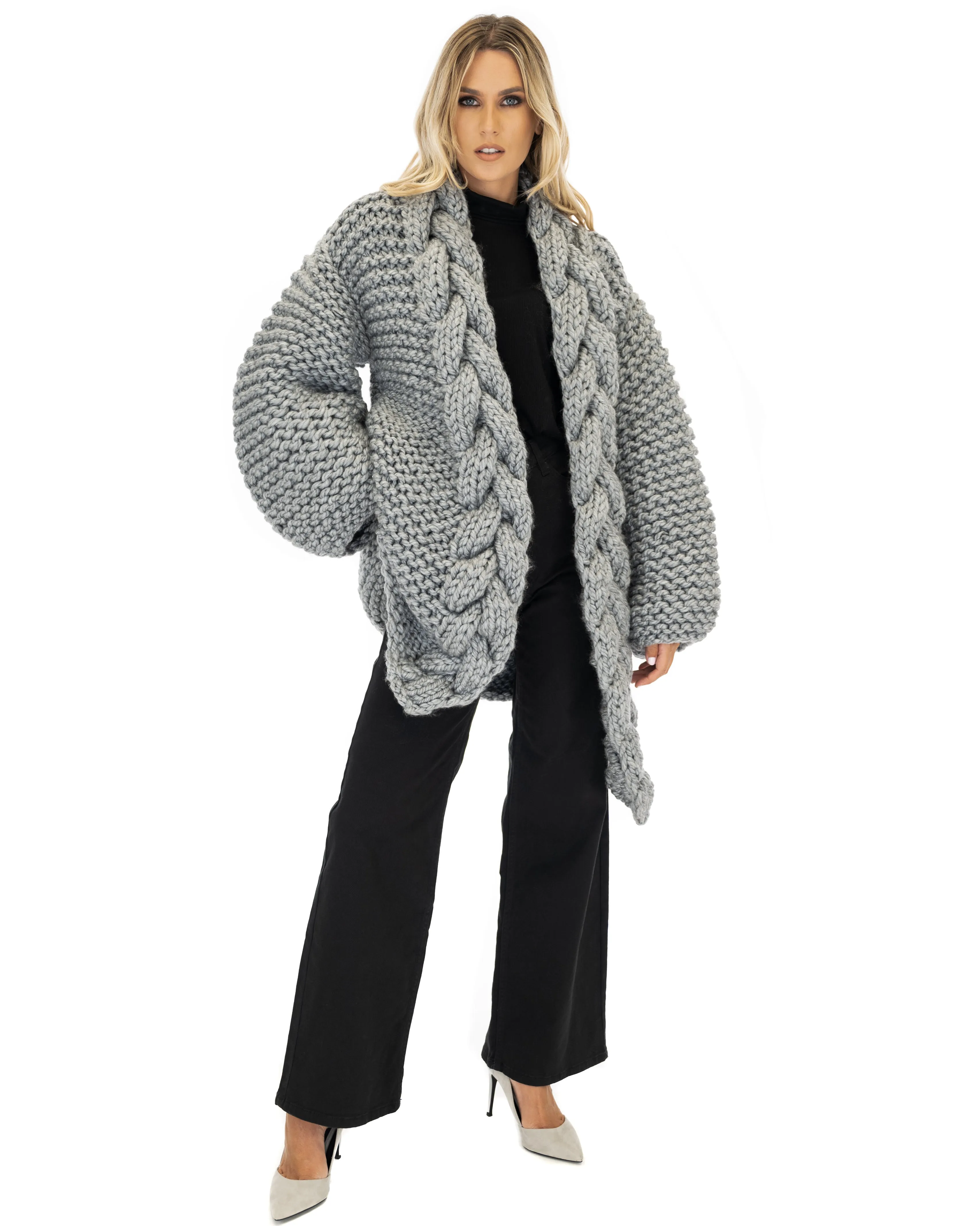 Cable Knit Coat