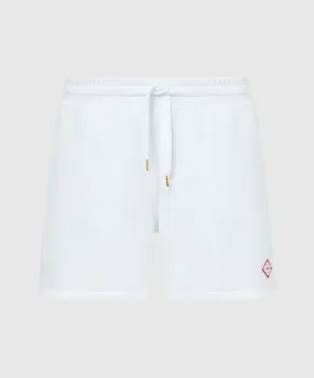 CASABLANCA Logo Emblem Shorts White