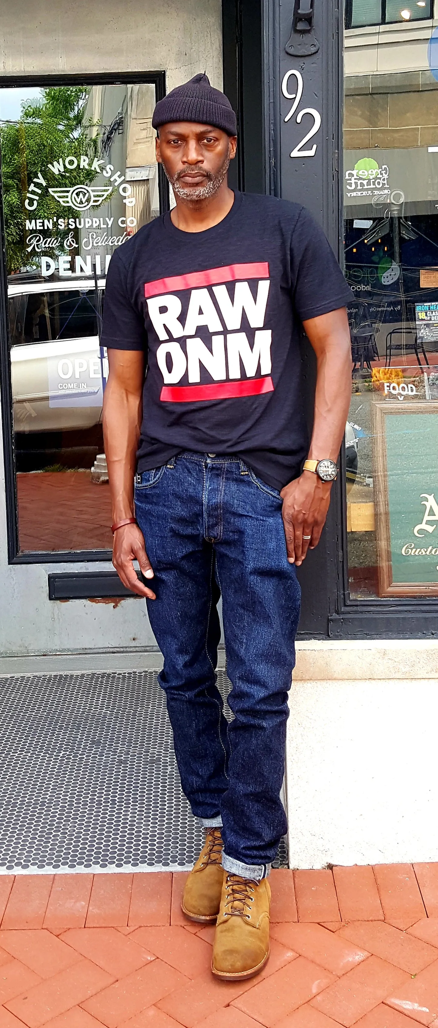 City Workshop RAW DNM Slub Tee in Black