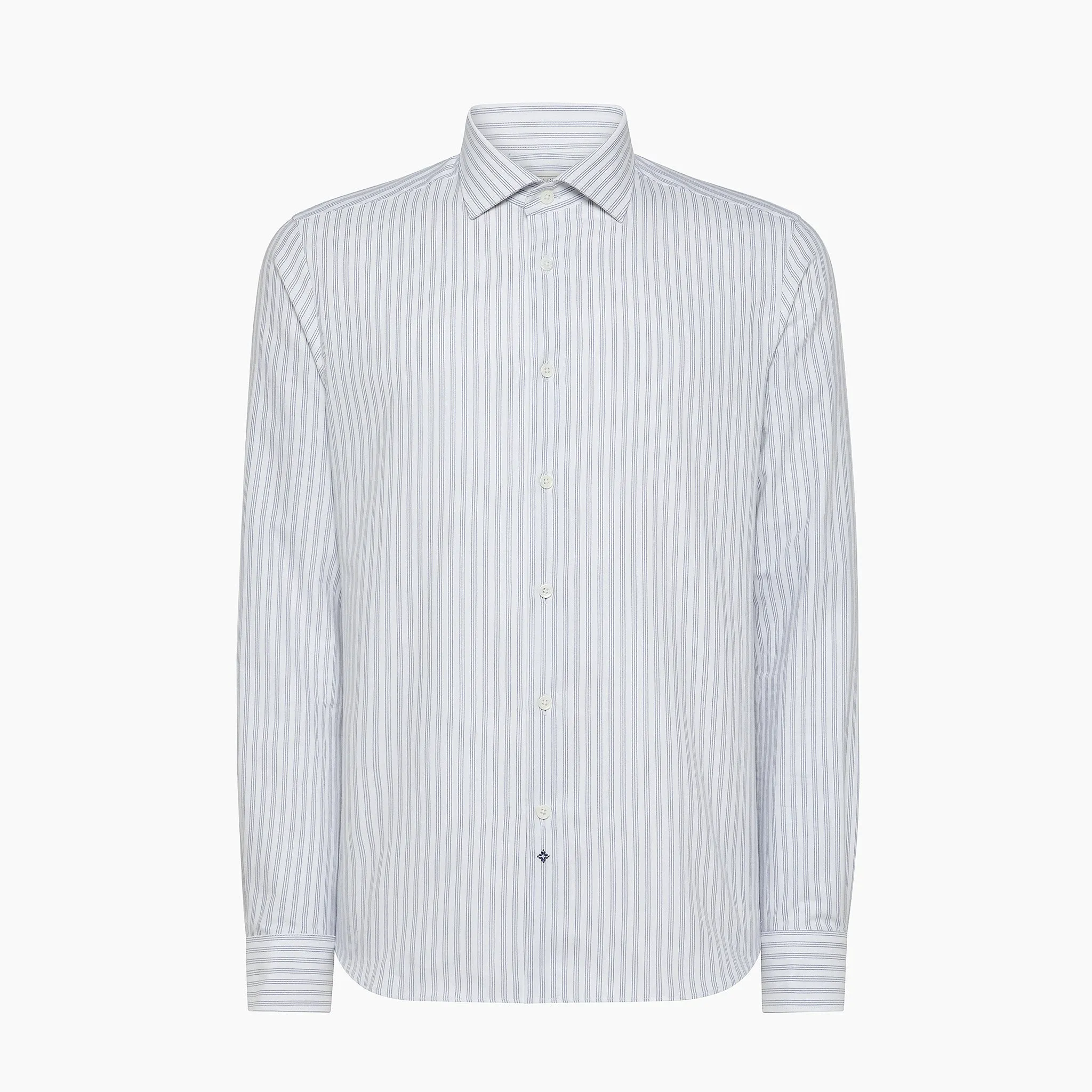 Clamenc shirt Twill Cotton Striped barré