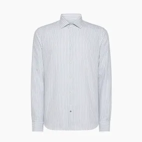 Clamenc shirt Twill Cotton Striped barré