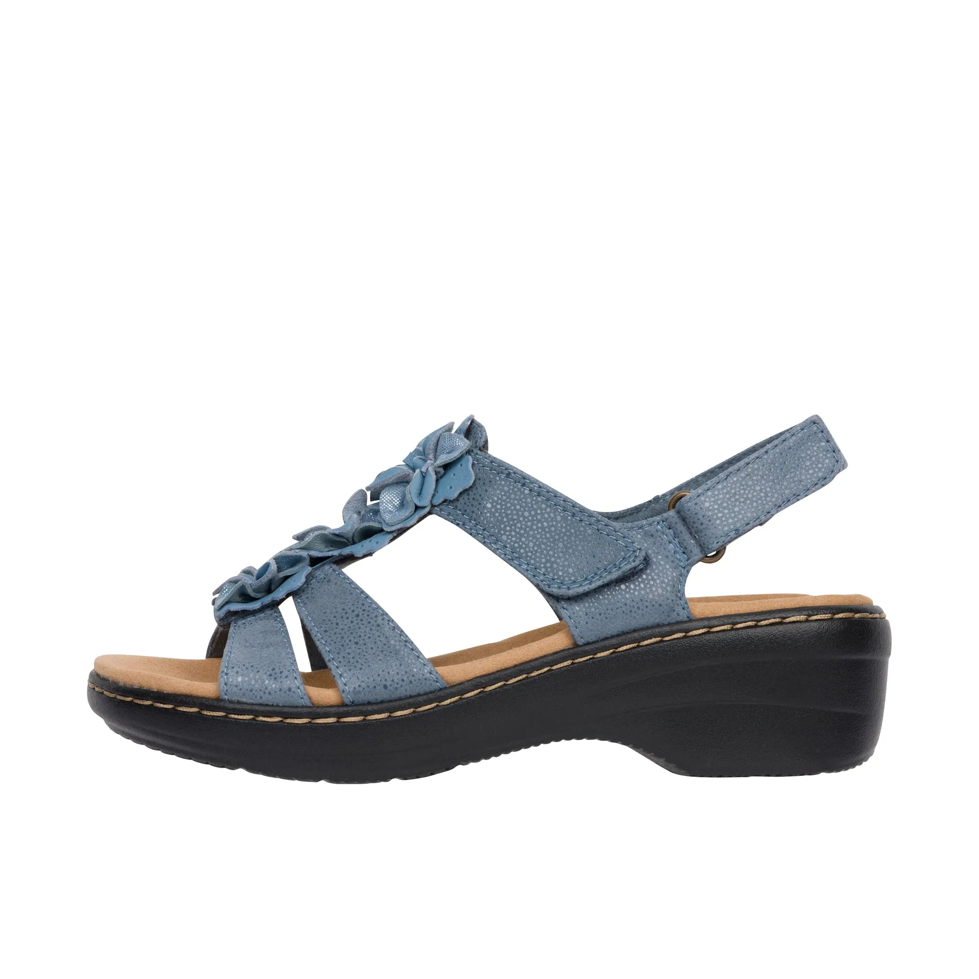 Clarks Womens Merliah Sheryl Blue Interest